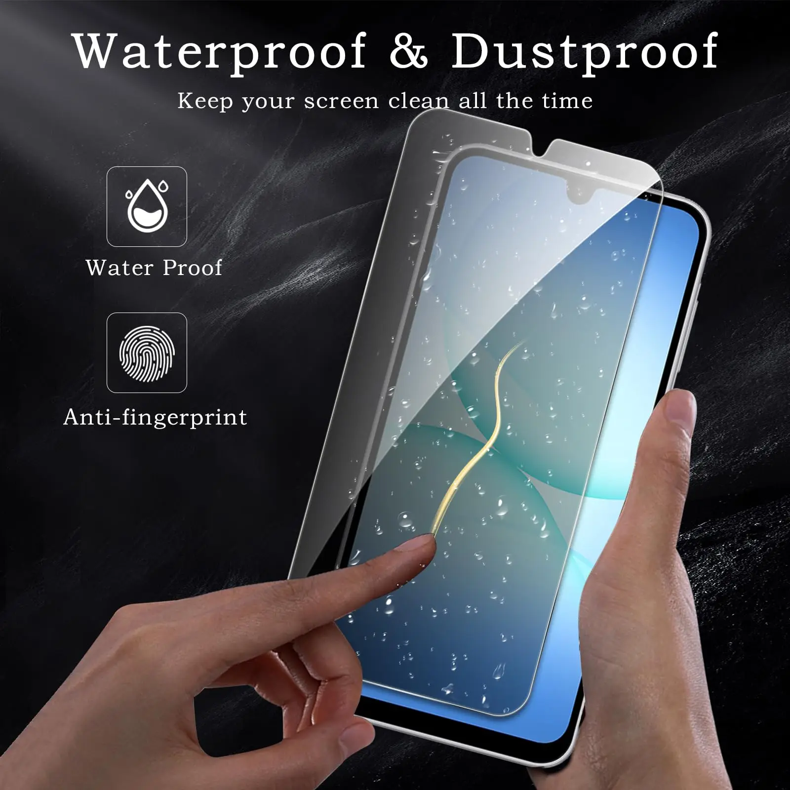Anti-Spionage-Displayschutz für Samsung Galaxy A17 4G 5G, Privatsphäre 9H, gehärtetes Glas, kratzfest, Peep-Hülle – Detail 6