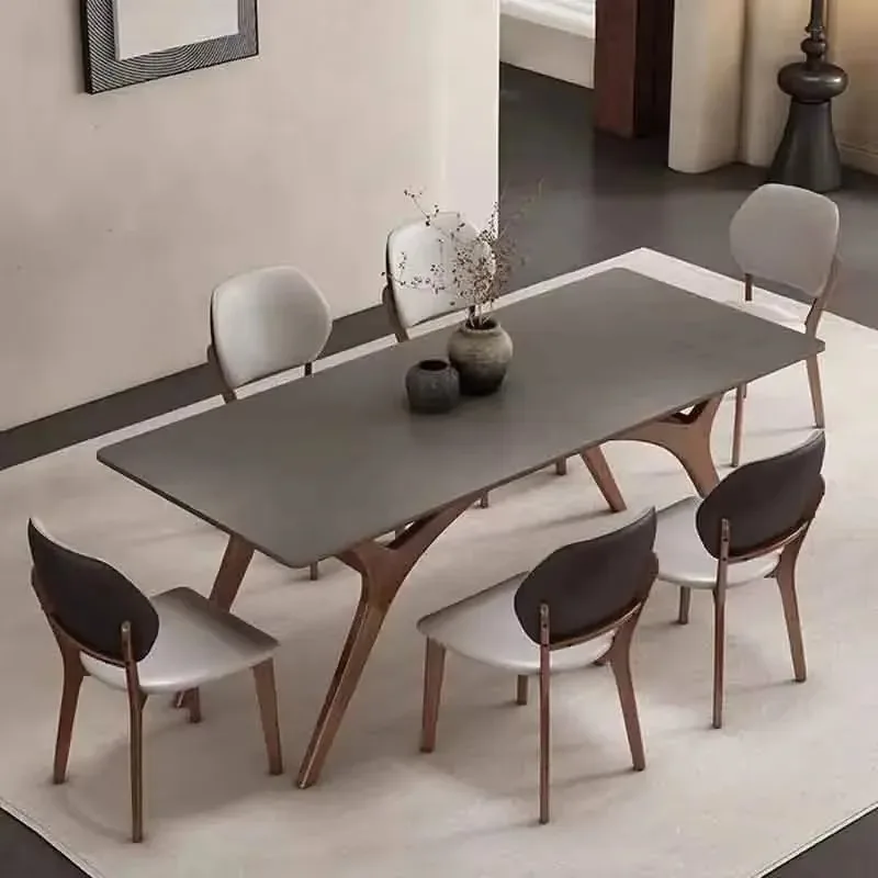 

Modern Party Dining Table Luxury Unique Designer Rectangular Dining Table Center Kitchen Mesas Para Comedor Furniture Home