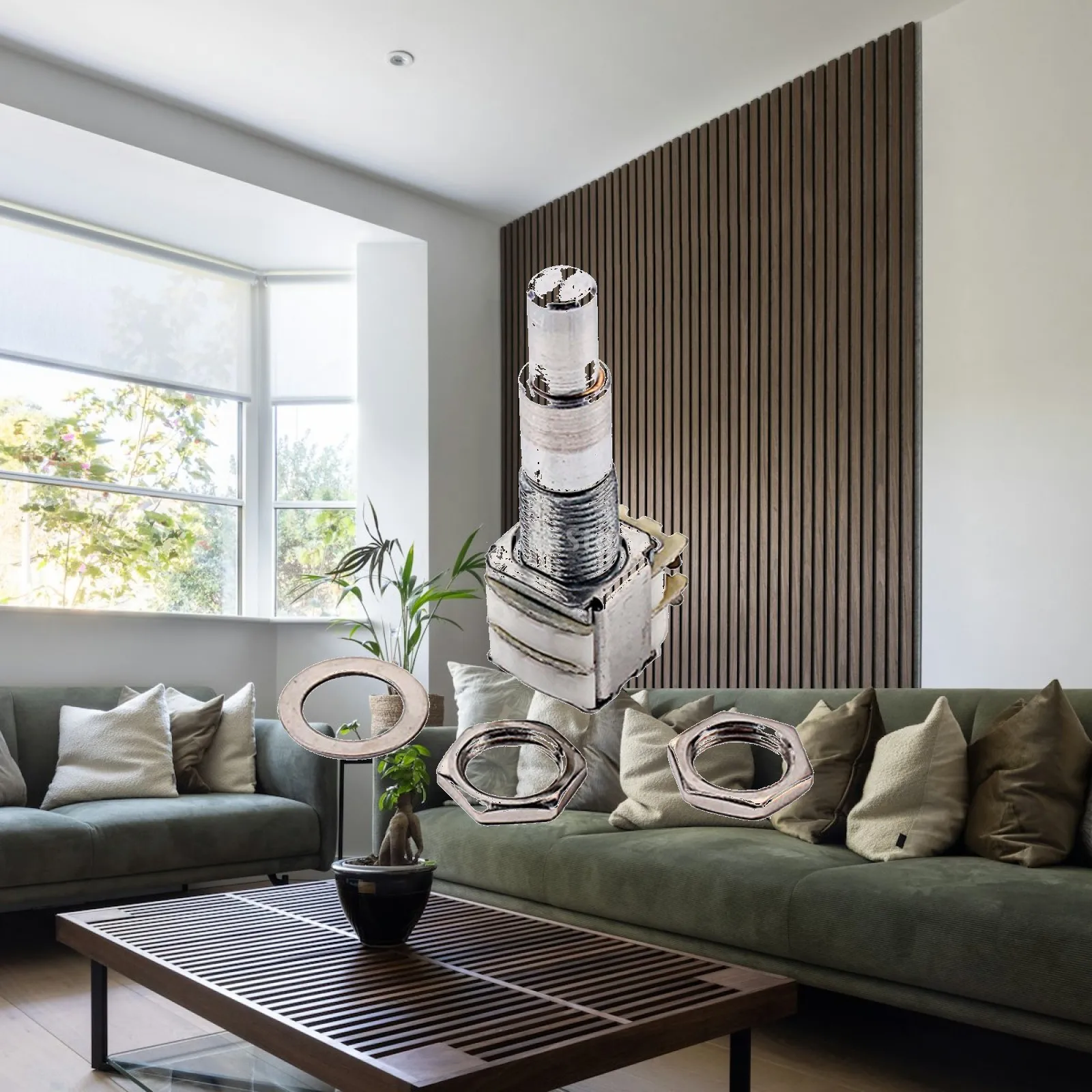 積層型ギターポテンショメーターミニデュアル同心ポットカーボンフィルム調整器、ベース楽器修理用