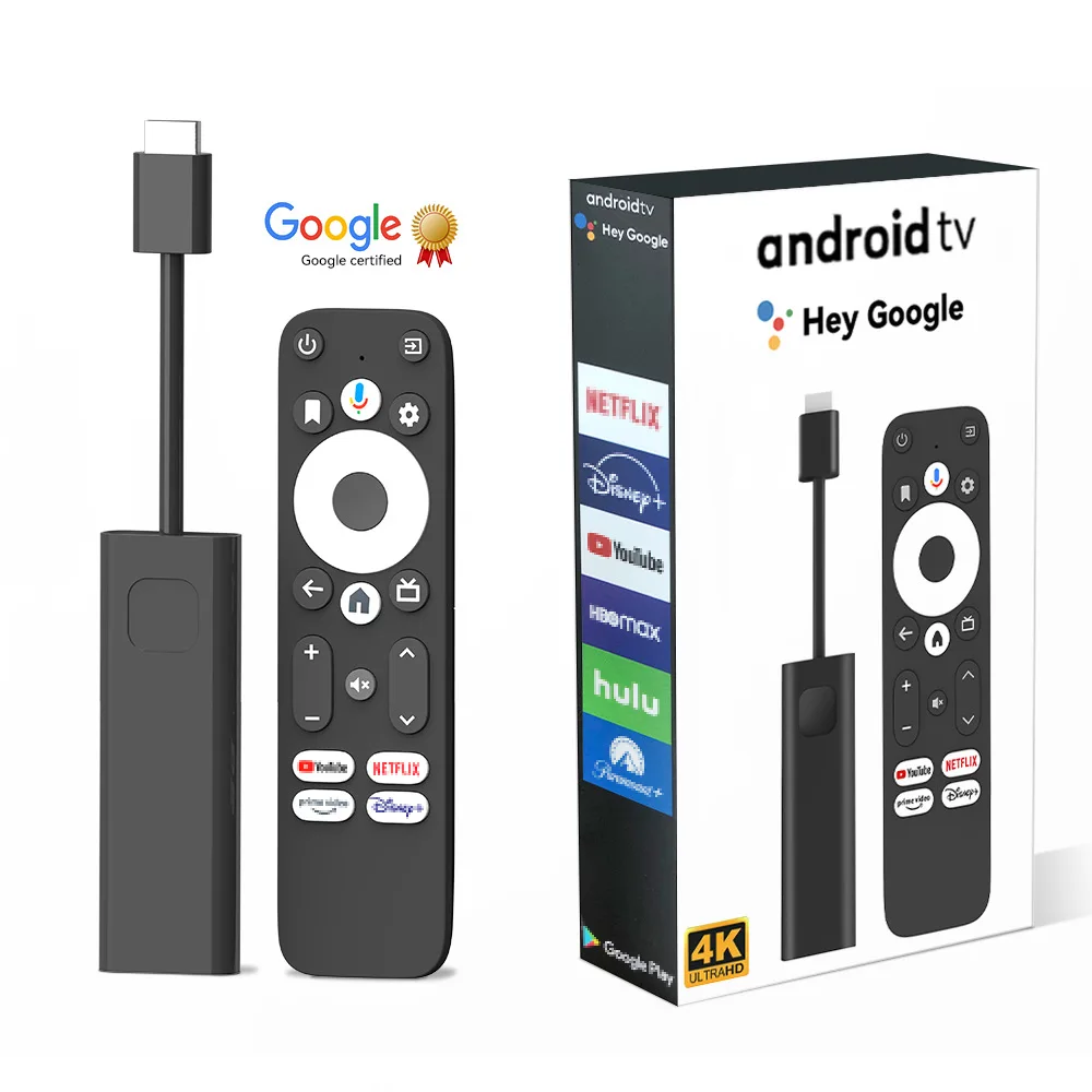 Clé TV Android originale GD1, lecteur multimédia en streaming 4K, Amlogic S905Y4, 2G DDR4, 16 Go, Netflix, Google, Wi-Fi, GD2