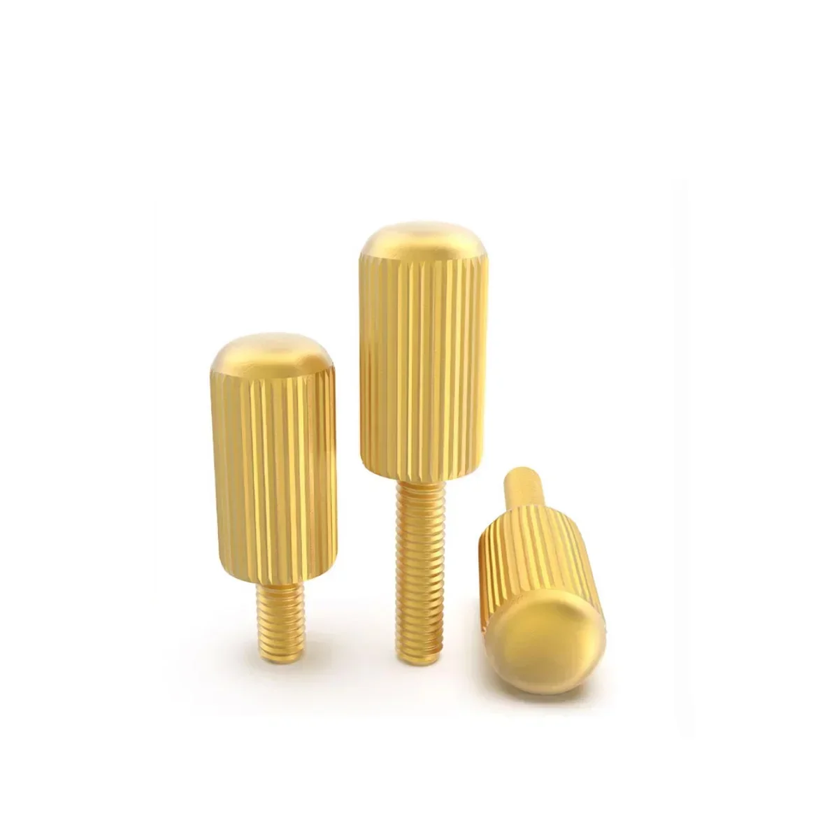 Brass / Copper Nickel Plated Small Head Hand Screw / Adjusting Fastener M2-M5