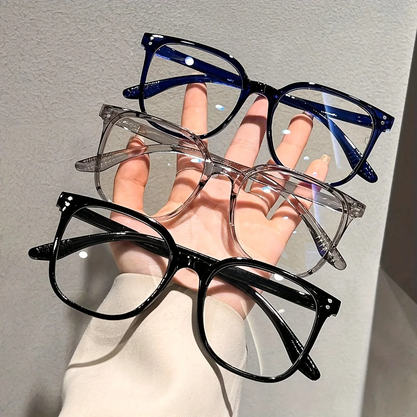 حجب النظارات عين القط عدسة واضحة خفيفة للجنسين نظارات الموضة النظارات البصرية عدسة مسطحة حماية العين نظارات عادية #2