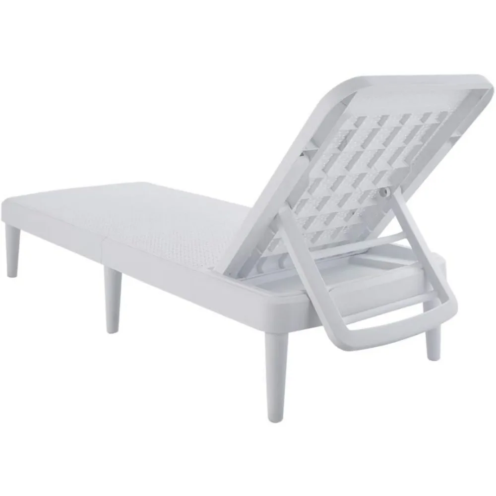 Sonnenliege aus Rattan – Weiß