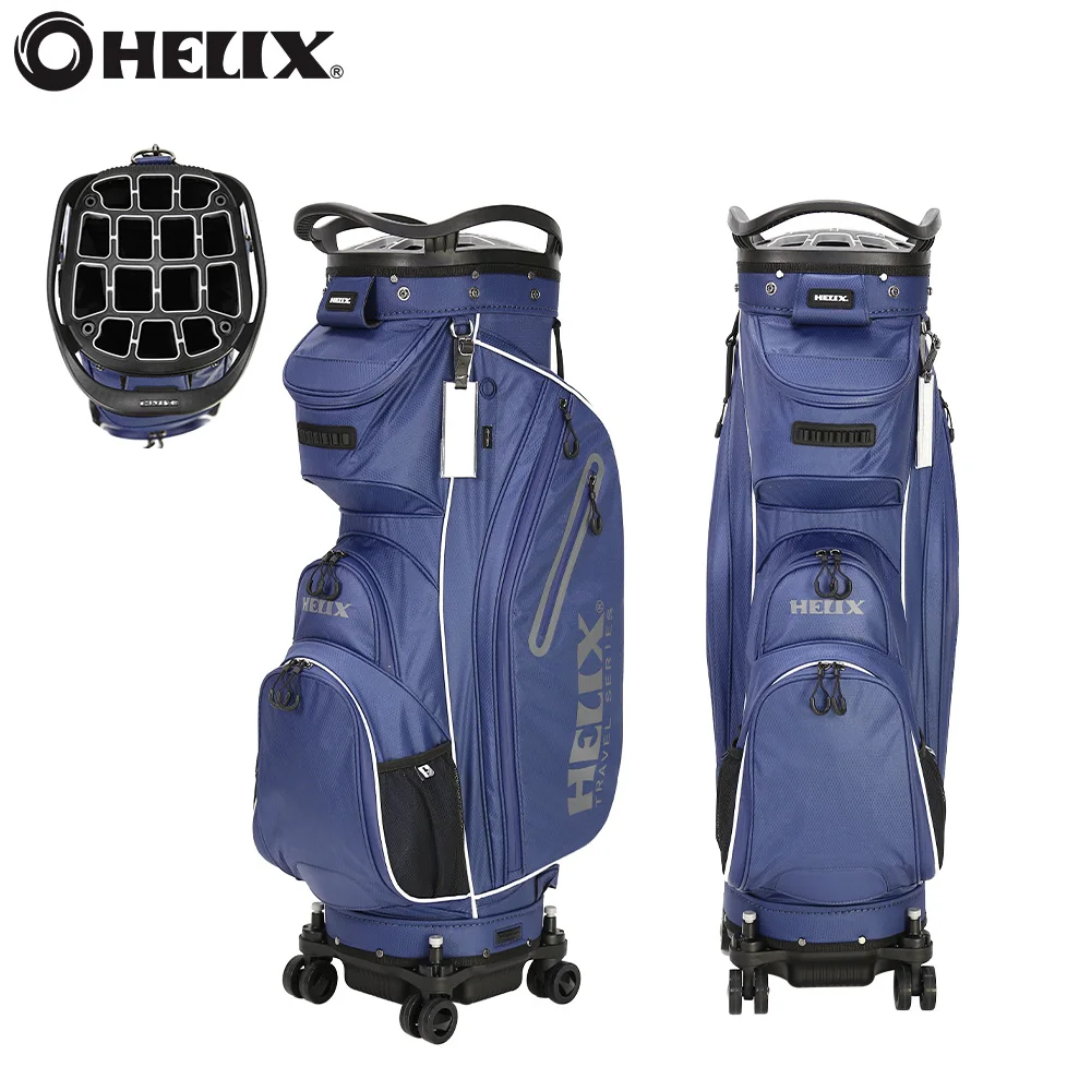 

HELIX 14 Way Full Length Golf Cart Bag with Wheels, Lightweight, Portable, Large Capacity