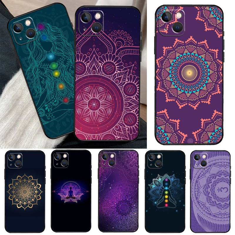 Чехол для телефона Mandala Chakra Yoga для Samsung Galaxy S25 Ultra S20 S21 S22 S23 S24 Ultra S9 S10 Plus S24 FE Cover