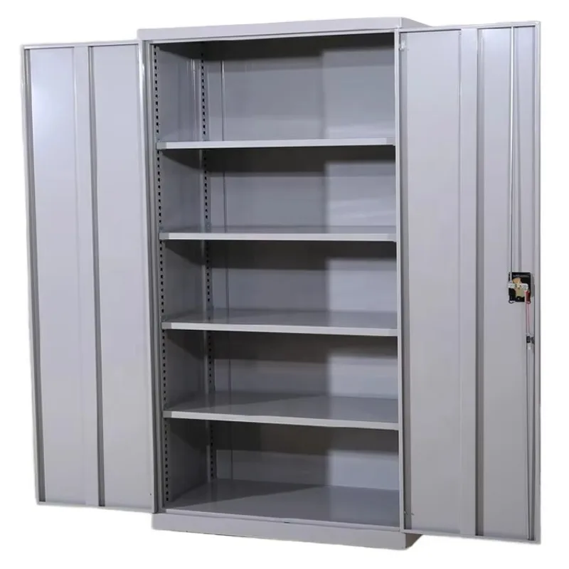 Heavy Duty Steel Tool Cabinet Double Door Lockable Design Adjustable Shelves For Garage Workshop Power Tools Storage