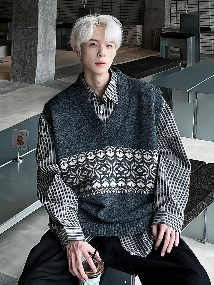 

Cleanfit V-Ne Knitted Vest Men's Sle Base Layer Svel Tank Top Autumn Faion Layering Clothing Polyester Nylon Wool...