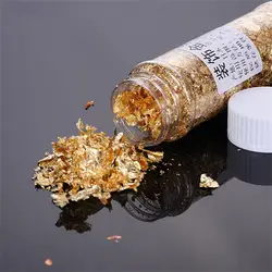 1/2/3pcs Food Grade Shiny Gold Foil Schabin Flakes 24K Gold Silver Rose Gold Leaf Decorative Cake Dessert Kitchen Supplies