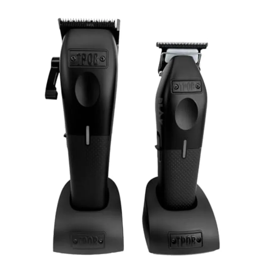 

Men's Hair Clipper and Trimmer 7500 RPM with Rubber Grips Blackout 2 Set
