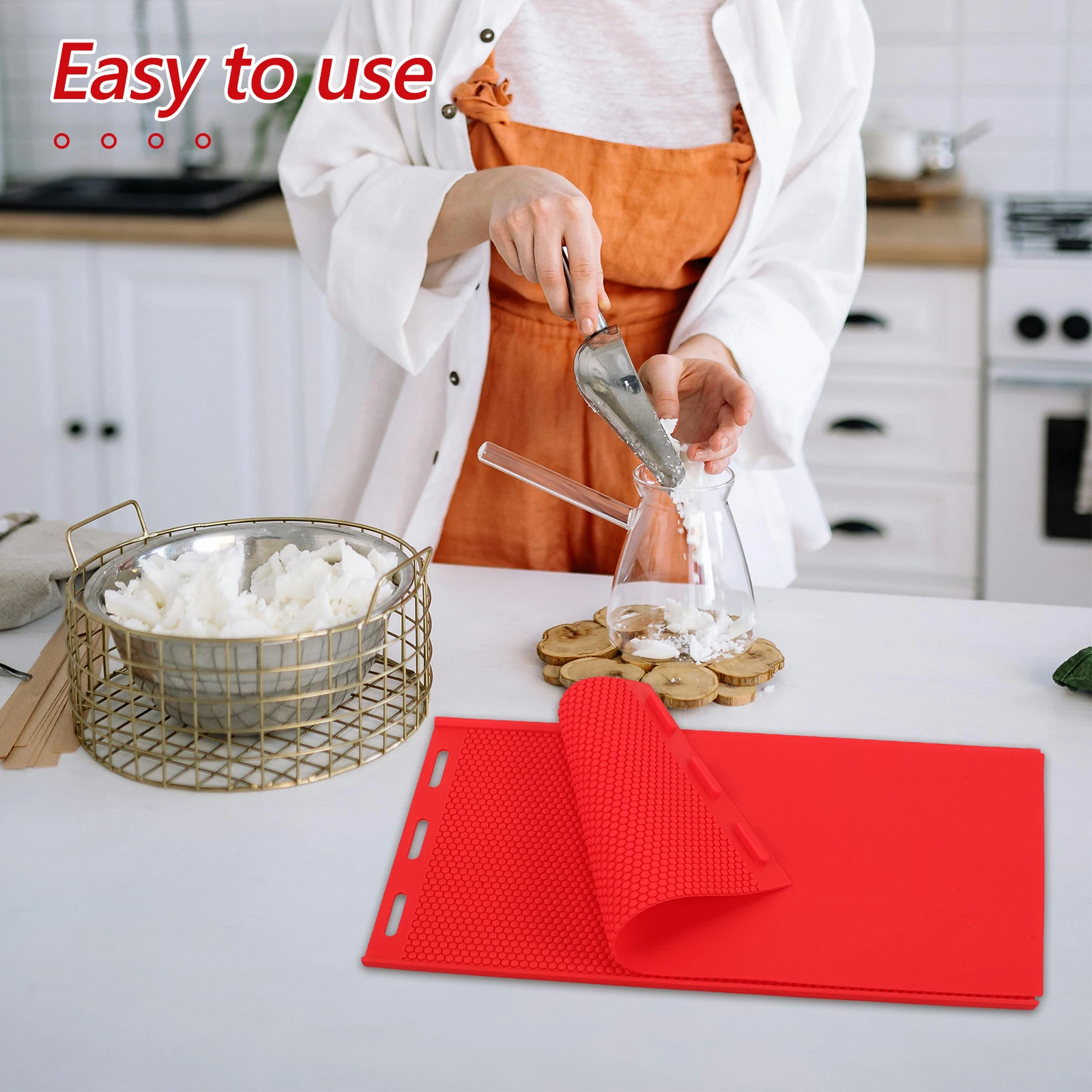 

Premium Silicone Beeswax Sheet Mold Flexible Reusable Diy Press Embosser Mold Honeycomb Candles Making Easy Clean Lightweight