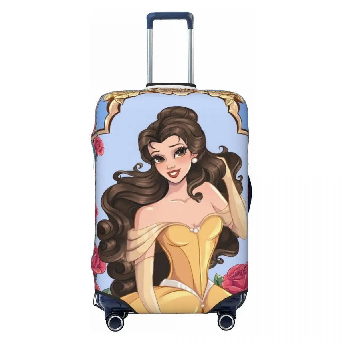 

Эластичный защитный чехол для чемодана с изображением героев фильма «Красавица и Чудовище», подходит для чемоданов 18-32 дюймов