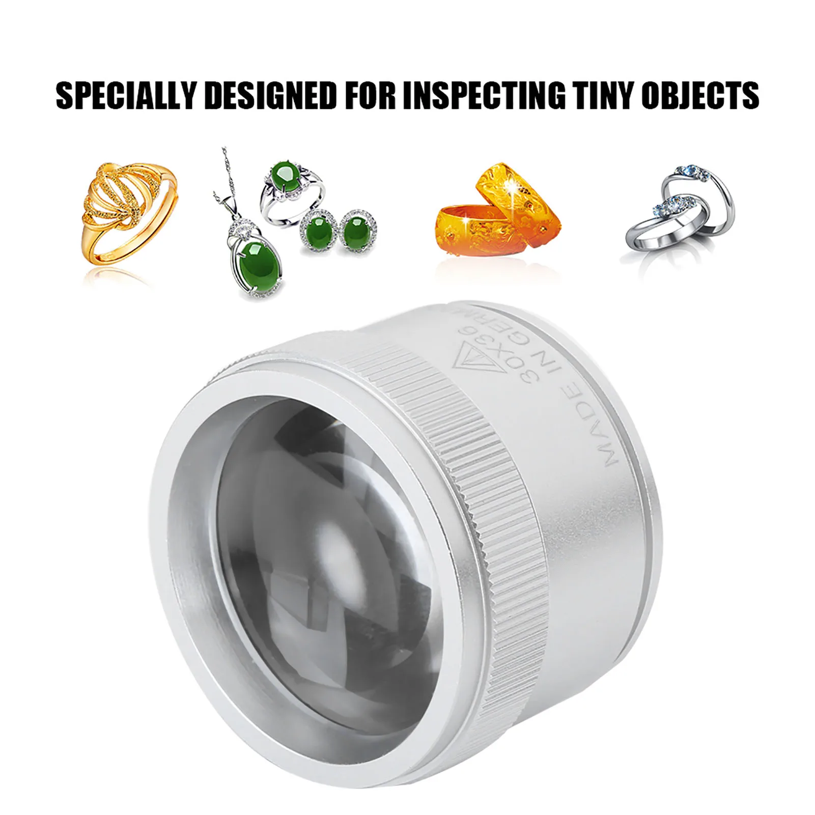 عدسة مكبرة 30X عدسة مكبرة محمولة لتحديد المجوهرات عدسة مكبرة 30X عدسة مكبرة محمولة