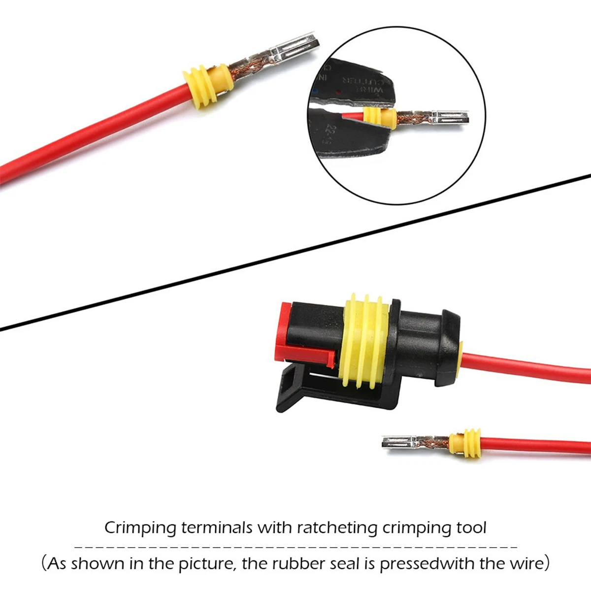 352 Uds conector de cable eléctrico de coche IP68 impermeable 1/2/3/4 conectores de pines macho y hembra enchufe de terminales para automoción