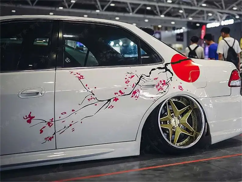 

Наклейка на автомобиль Sakura, Виниловая наклейка на автомобиль Sakura, универсальный размер, наклейка на автомобиль