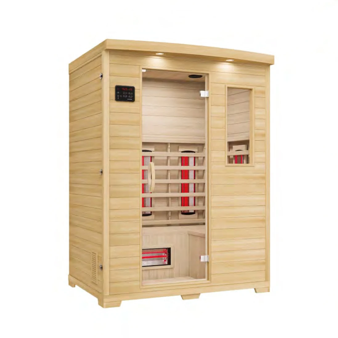 

Modern 3 Person Indoor Far Infrared Sauna Room Full Spectrum Wooden Hemlock Cedar Indoor Sauna Rooms