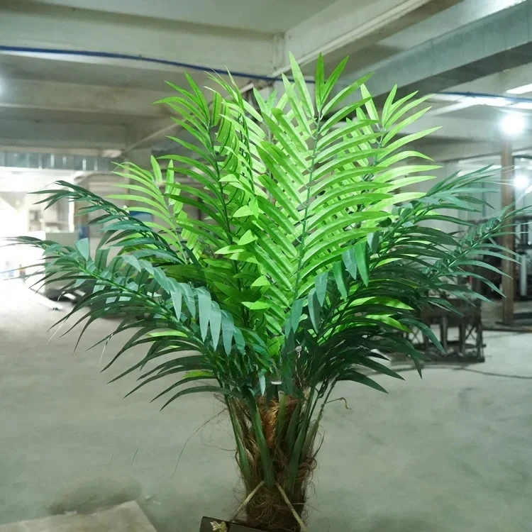 

Hot Customized 1~2 Meters Artificial Simulation Palm Tree Artificial Green Tropical Plants Trees Outdoor And Indoor Decoration