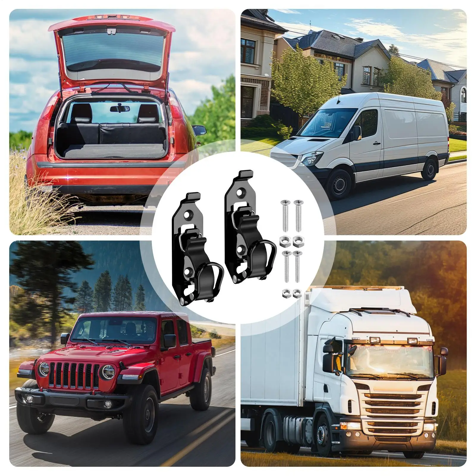 

Shovel Holder For Truck 2 Pieces Quick Release Heavy Duty Bracket Roof Rack Accessories For Garden RV Van Work Utility Fire