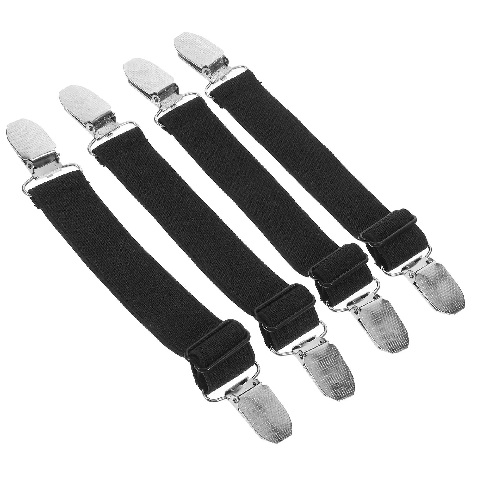 4Pcs Windproof Elastic Pant Clips Adjustable Boots Strap Fixing Clips Outdoor Cycling Pants Holder Fasteners Durable