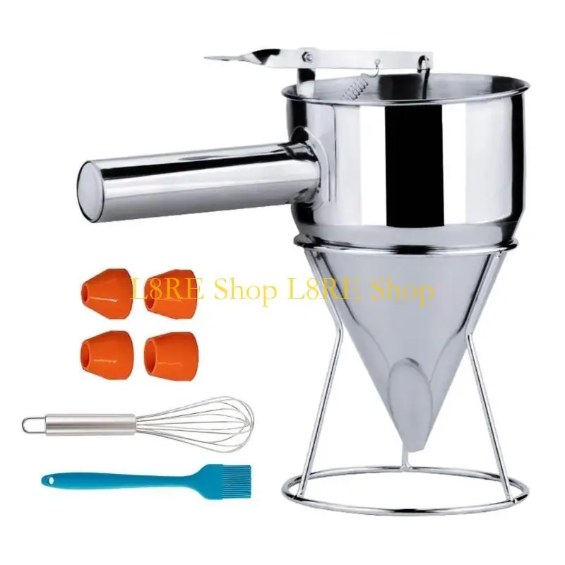 L8RE Dispenser Baking Supplies Dispensador Ferramenta assadeira Textura aço inoxidável Adequado para waffles