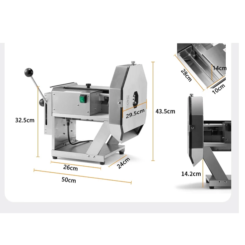 قطاعة كعكة الأرز الهوائية التجارية قطع لحم البقر السجق البطاطس الملفوف آلة تقطيع الخضروات الكهربائية الصغيرة