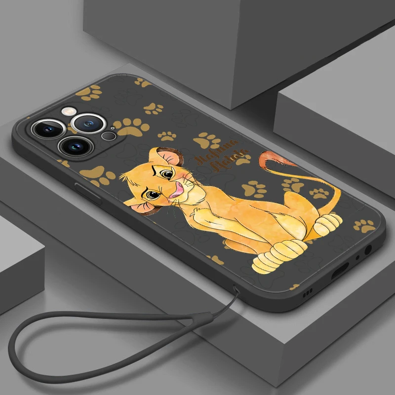 The Lion King Anime For Apple iPhone 15 14 13 12 Mini 11 Pro XS MAX XR X 8 7 6S Plus Liquid Rope Silicone Phone Case Coque Capa