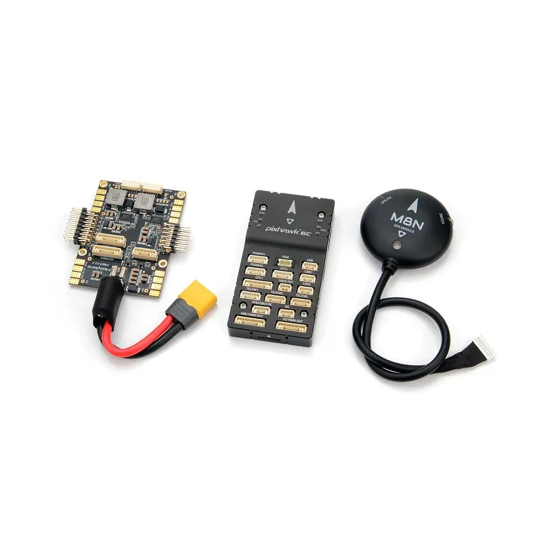 Holybro-CONTROLADOR DE VUELO Pixhawk 6C, piloto automático H743, PM07, módulo de potencia M8N, sistemas GPS para Multirotor, UAV, vídeo, datos, Radio, enlace