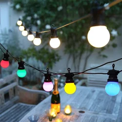 Guirnalda de luces impermeables para exteriores, guirnalda de luces de hadas de Navidad para jardín, fiesta, boda, decoración de vacaciones, 13M, 20LED, G50