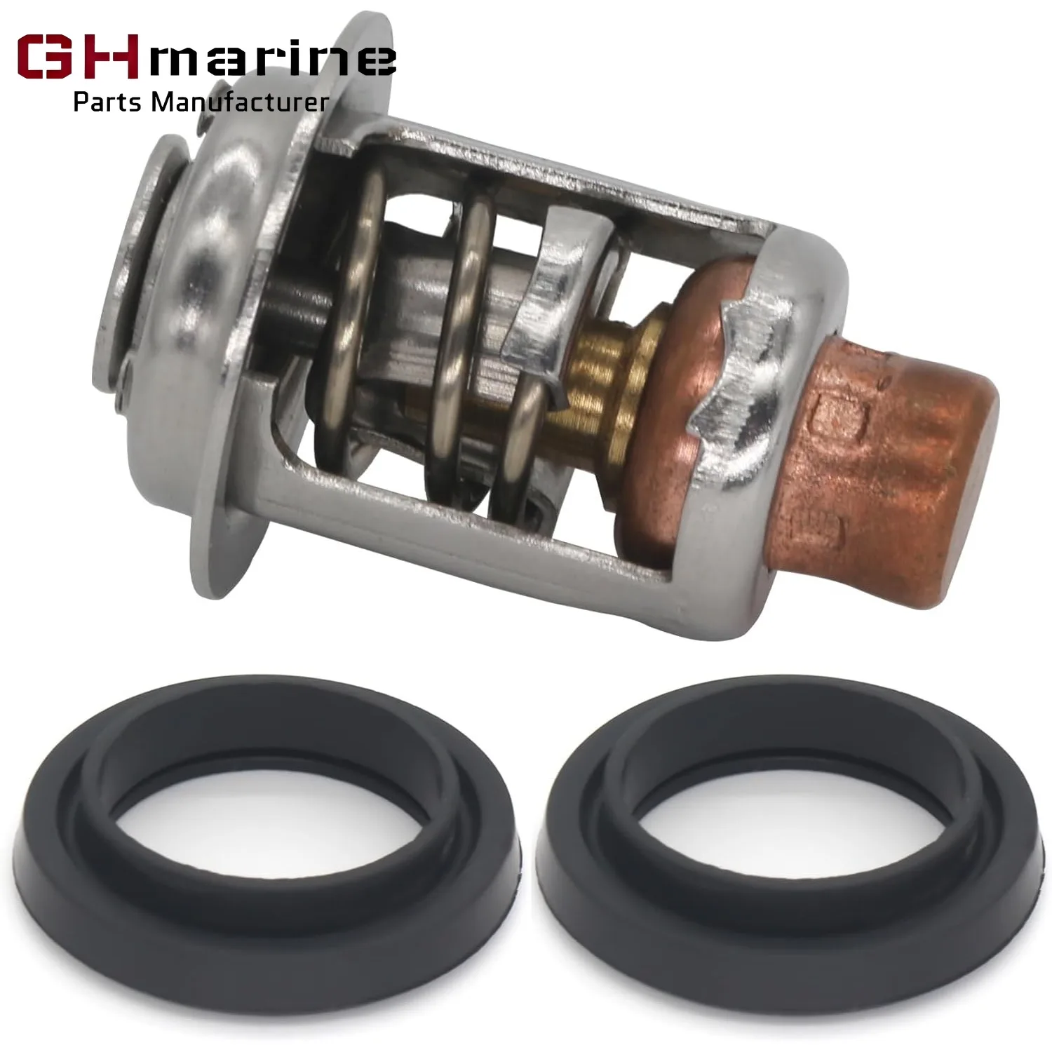 

393659 Thermostat & Seals Kit for Johnson Evinrude 5-235 HP Outboard Motor Engine 5005440 8330720 0434841 777260 Stainless Steel