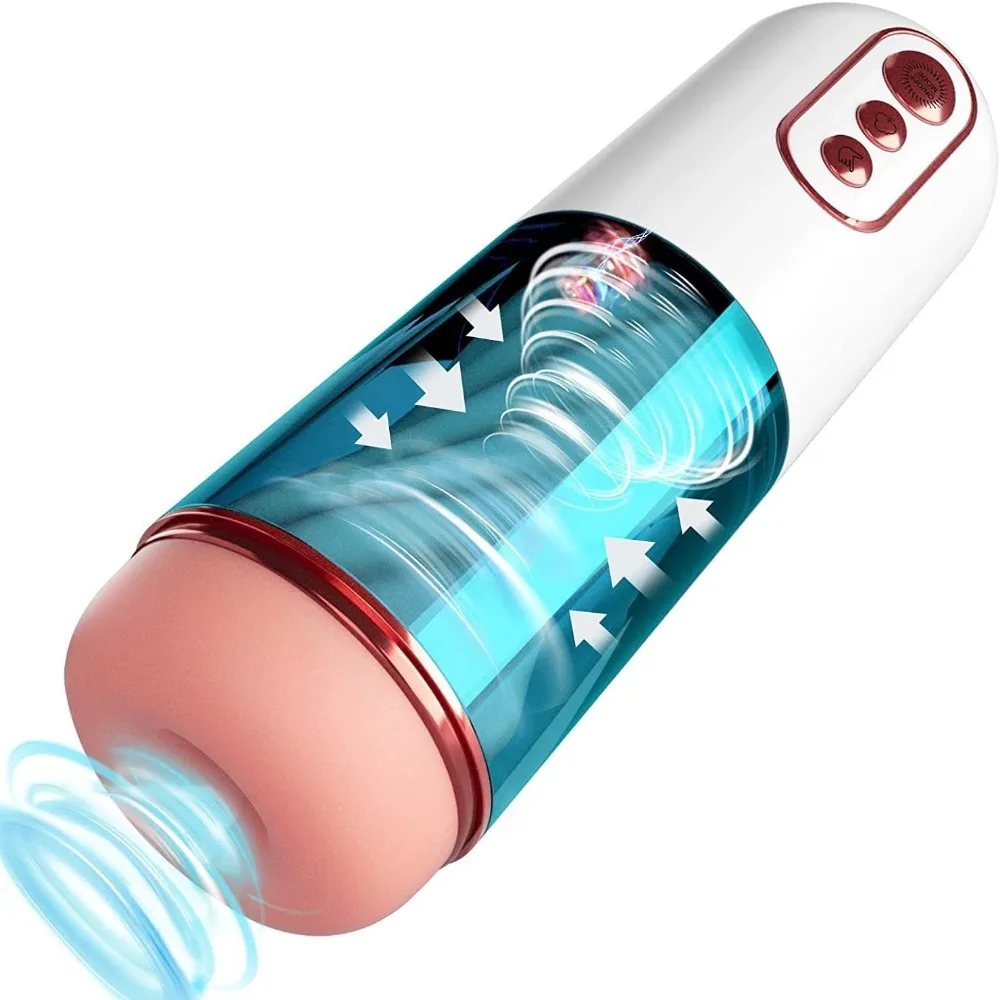 Automatic Male Sucking Masturbator Vibration Blowjob Masturbation Artificial Vagina Pocket Pussy Adult Sex Toy for Men Supplies