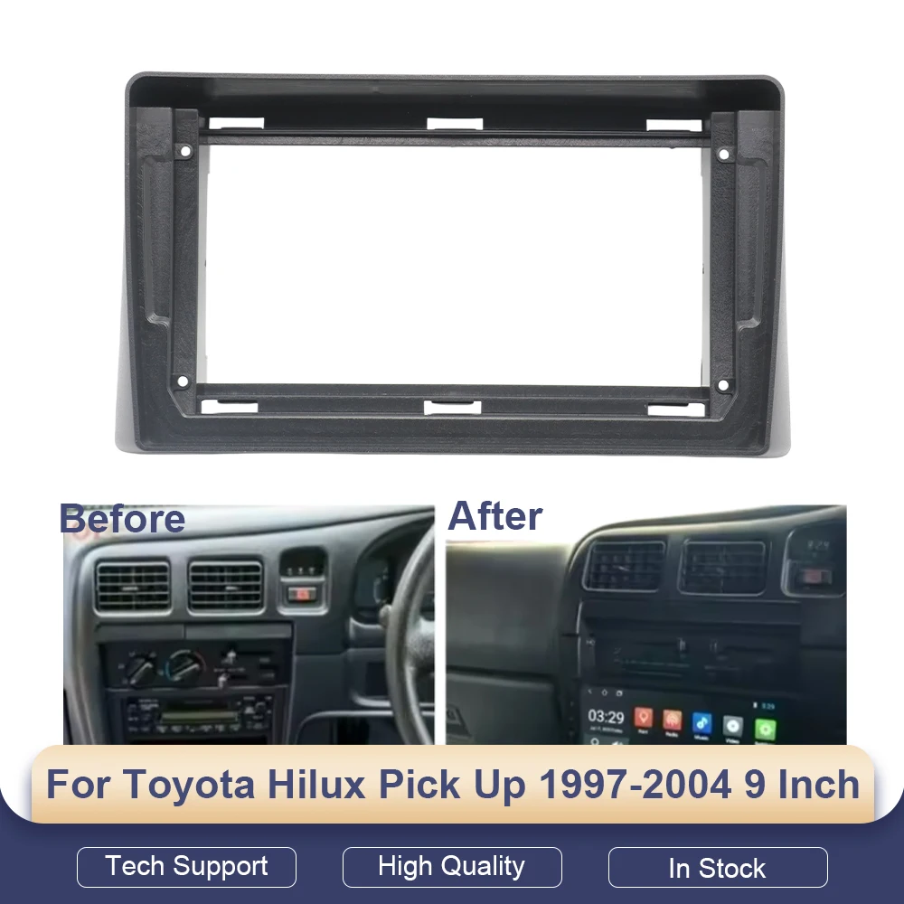 

For Toyota Hilux Pick Up 1997-2004 9 Inch Car Frame Fascia Cable Adapter Android Radio Dash Fitting Panel Kit