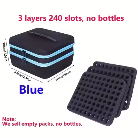 3-layer 240 bottle storage box with multi-color partition design suitable for diamond painting materials, beads, and tools.
