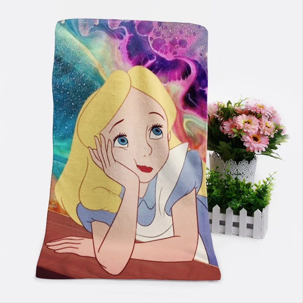 Disney Alice in Wonderland-Toalla de baño personalizada para niños, de secado rápido Toalla de playa, suave y absorbente