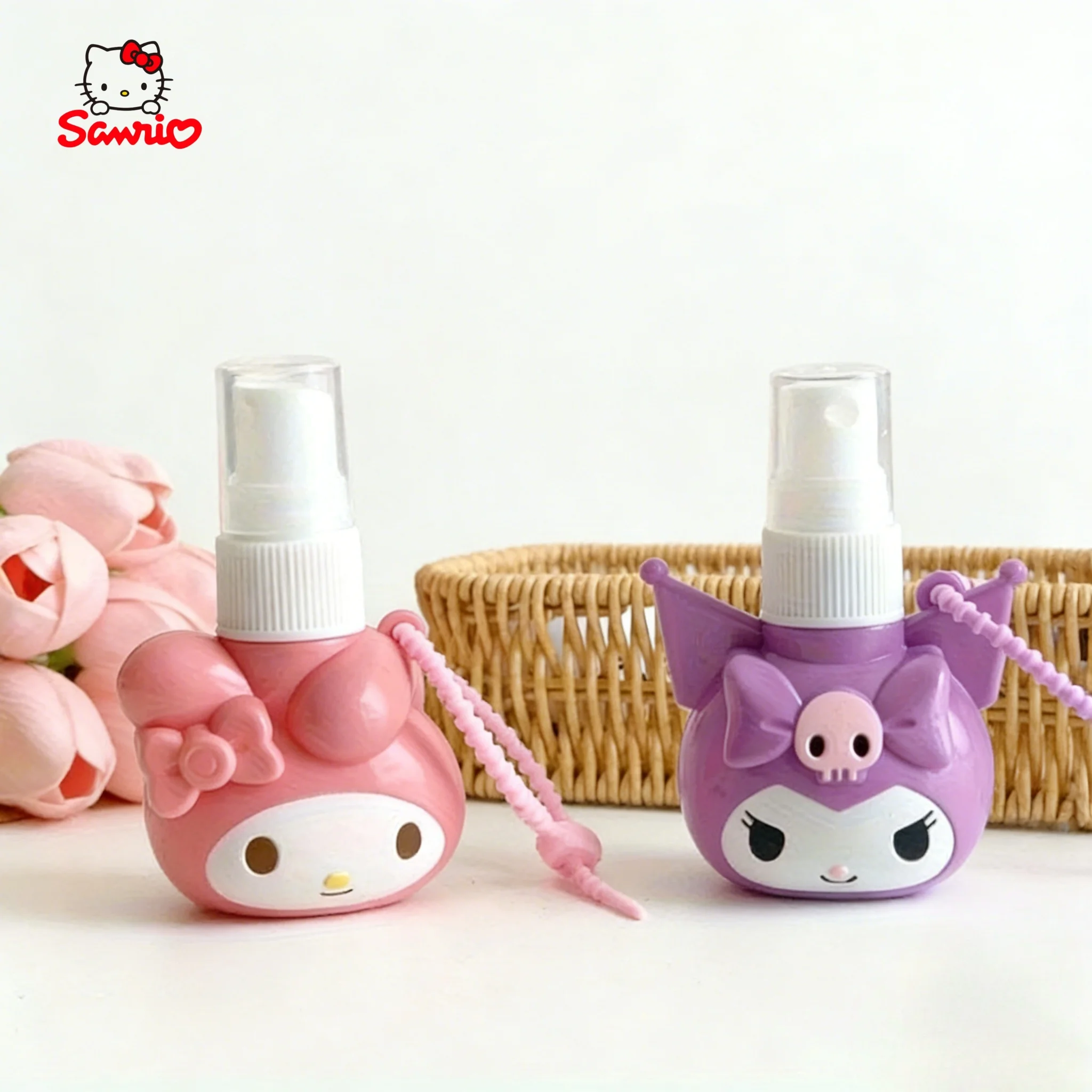 

Новая милая розовая пустая бутылочка Hello Kitty с мультяшной головкой, многоразовый косметический спрей-флакон, пластиковый распылитель
