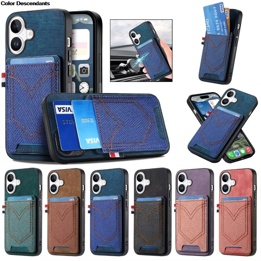 Fabric Card Slot Case For OPPO A17 A9 A5 A53 2020 A53S A72 A52 A16 A96 A92S A58 A38 A18 4G Magnet Leather Wallet Back Case Cover