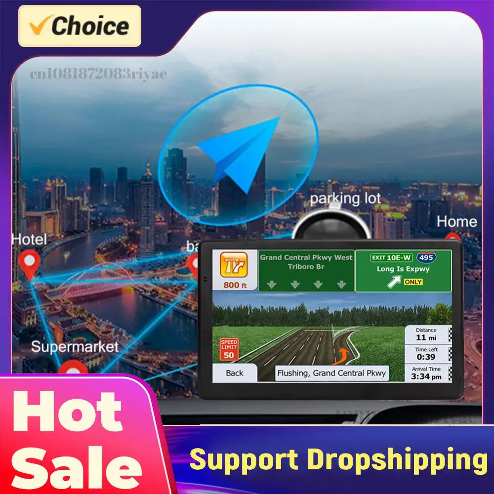 

Автомобильный GPS-навигатор 256 МБ+8 ГБ, 7-дюймовый HD-экран, встроенный динамик, сенсорный экран, карты Австралии, Северной Америки, Европы