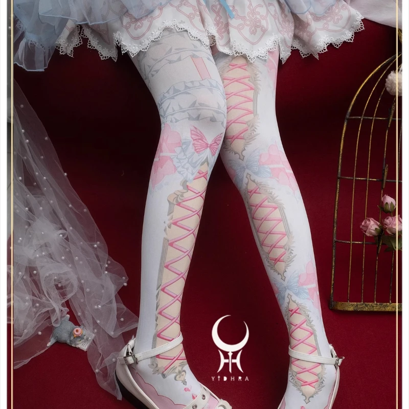 Japanese Style Original Design Animal Print Lolita Women's Hosiery 2025 Autumn New Sweet Cool Cute Y2k Versatile Tights Ladies