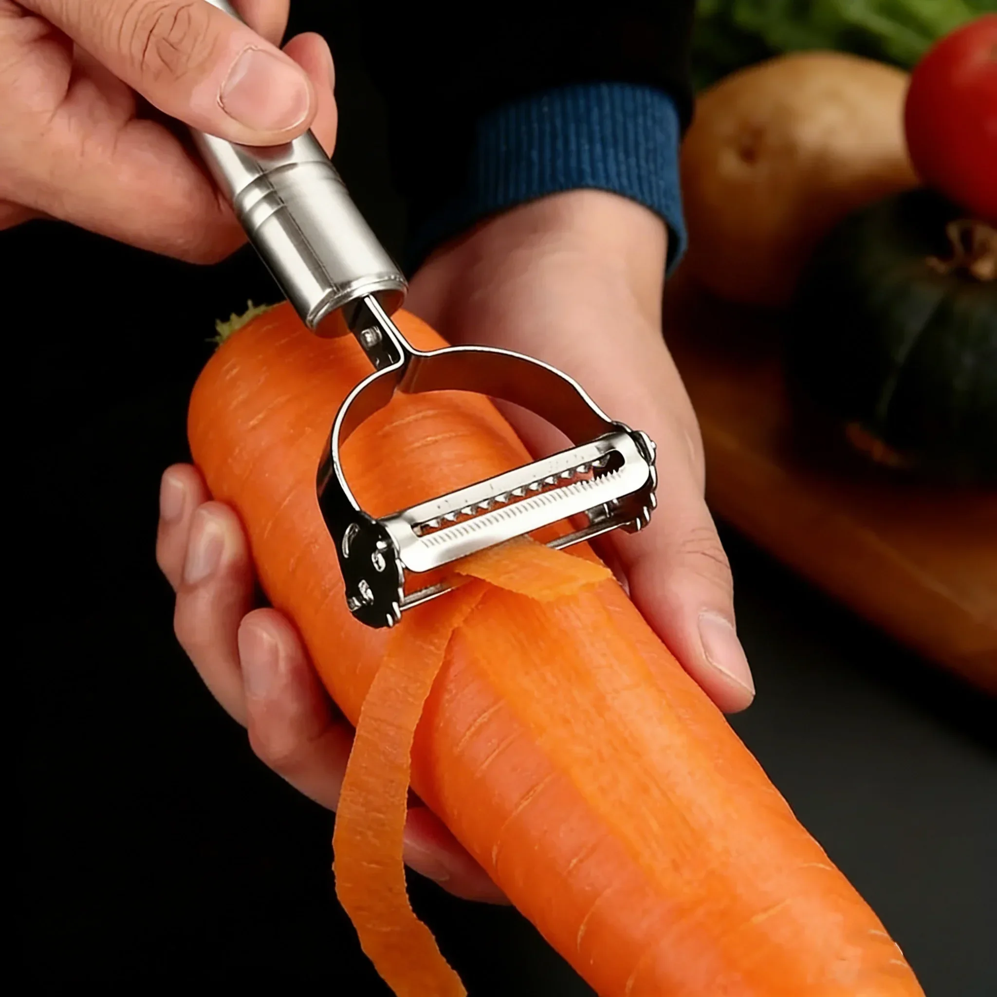 Multifunctional Stainless Steel Vegetable Peeler Julienne Slicer Potato Carrot Cucumber Fruit Grater Kitchen Cutting Gadget