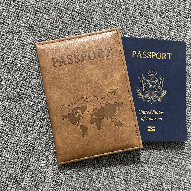 Travel Passport Holder Map Pattern Ticket Passport Covers PU Passport Protective Cover ID Credit Card Holder Travel Accessories