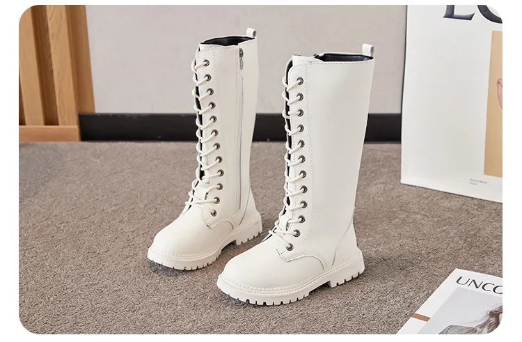 Rutschfeste Winterstiefel für Teenager-Mädchen, Punk-Gothic-Knöchelstiefel, Alltagsstiefel, mittelhohe Stiefel aus Kunstleder mit seitlichem Reißverschluss. – Detail 13