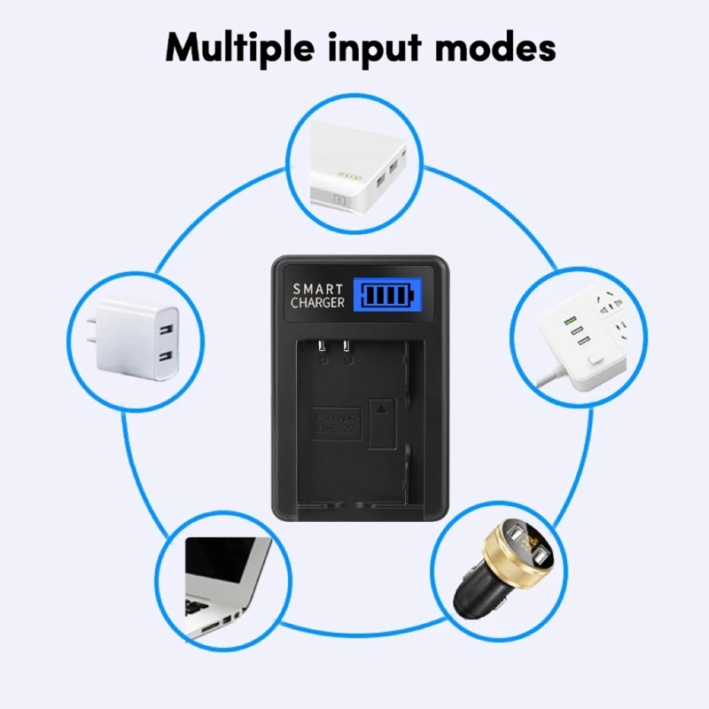 EN-EL20 LCD USB Sạc cho 1 AW1 J1 J2 J3 J4 PM006 Đế Sạc Máy Ảnh