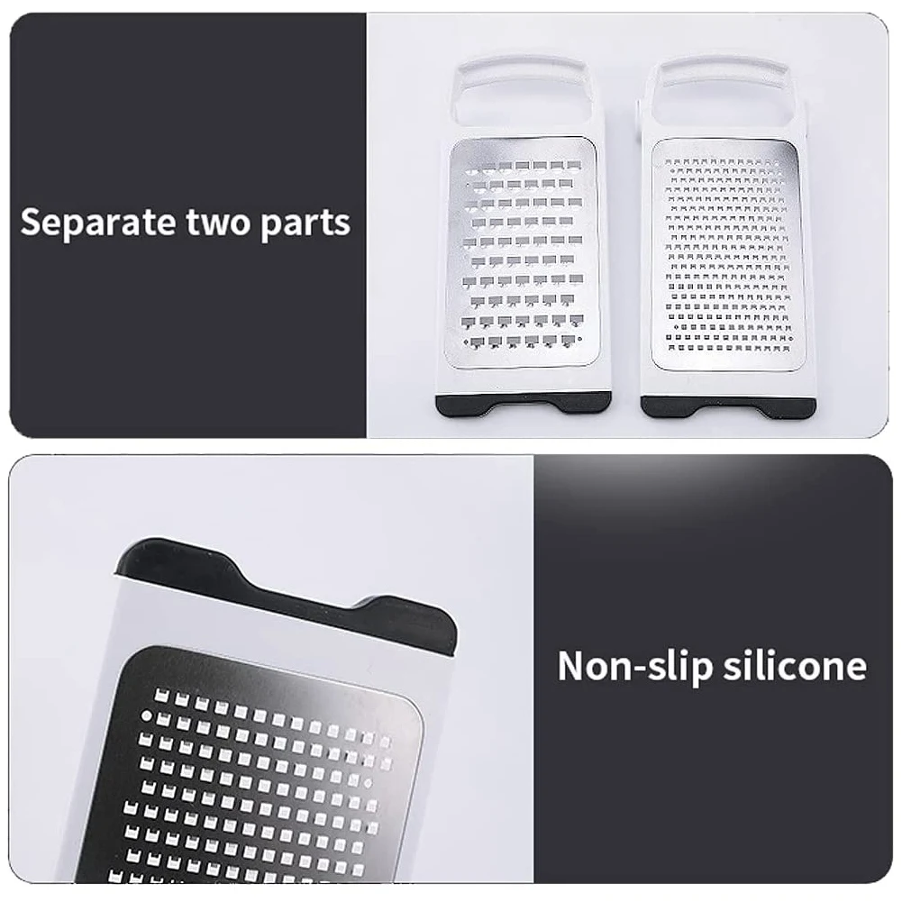 Foldable Cheese Graters, Detachable Handheld 2 Sided Ginger Shredder, Good Grip Cutting Board Tool, Kitchen Mini Planer