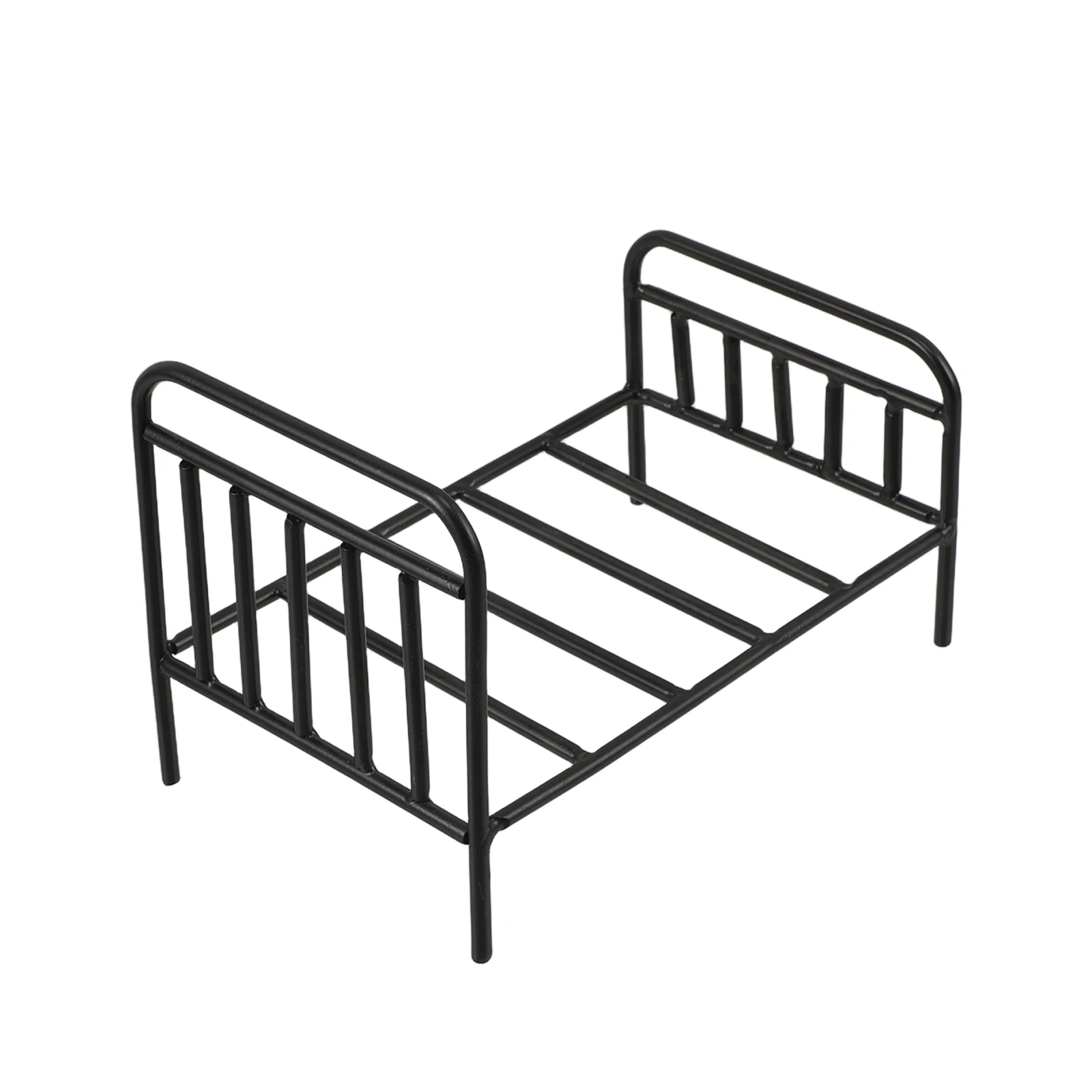 1 قطعة سرير حديدي صغير حامل أوعية الزهور خمر دمية الأثاث المعادن زارع ناهض لغرفة النوم غرفة المعيشة منزل صغير