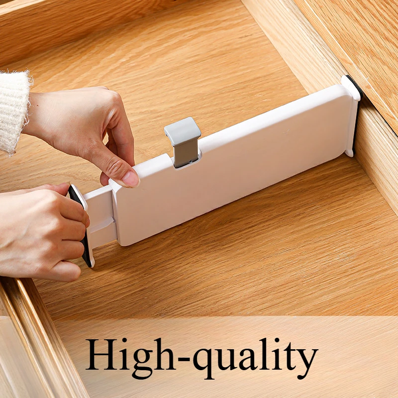 Divisor de gaveta em t ajustável, divisores de organização doméstica, suporte de partição de plástico branco, divisores de gaveta retráteis criativos