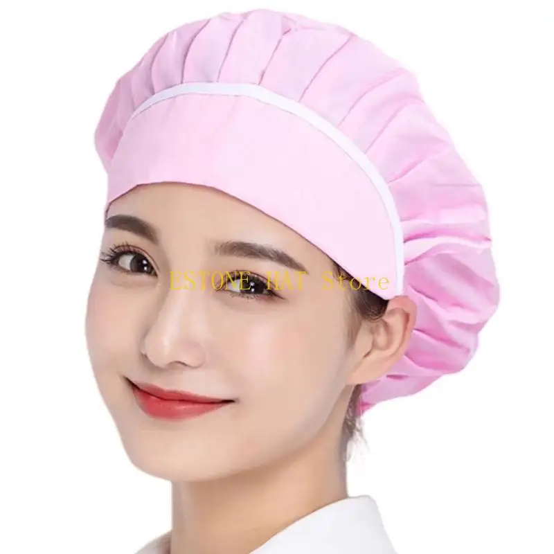 49MF 요리사 모자 조정 가능한 요리 모자 통기성 요리 모자 가정용 남여 헤어 커버