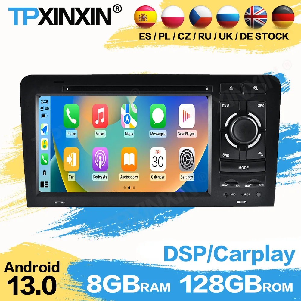 

Intelligent System Car Radio With Android Screen For Audi A3 2003 2004 2005 2006 2007 2008 2009 2010 2011 GPS Navi BT Head Unit