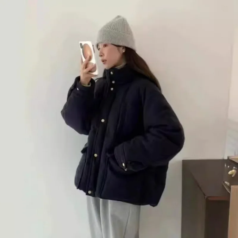 Dames Thiened Ganzendons Jaet Stand Kraag Brood Sle Jas Sweet Sle Recht Uitgesneden Bestand tegen lage temperaturen Winterjas