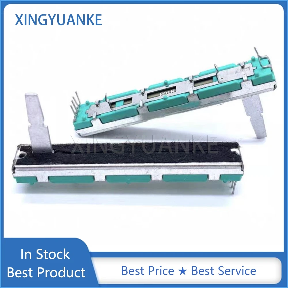 

1 шт. SC4580GH 6 см прямой скользящий потенциометр B10K 60 мм двухканальный микшер громкости фейдер B103 6-контактная ручка длина 20 мм