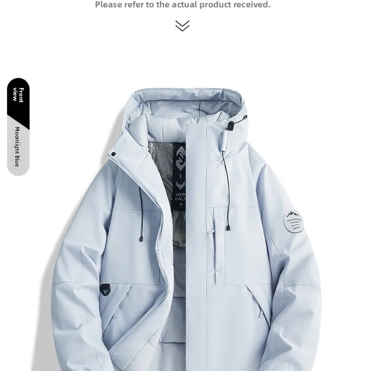 

Thiened aphene Cotton Jaet Men's Outdoor Climbing Coat Trendy Windbreaker Couple's Hiking Jaet Stand Fit Baseball ...