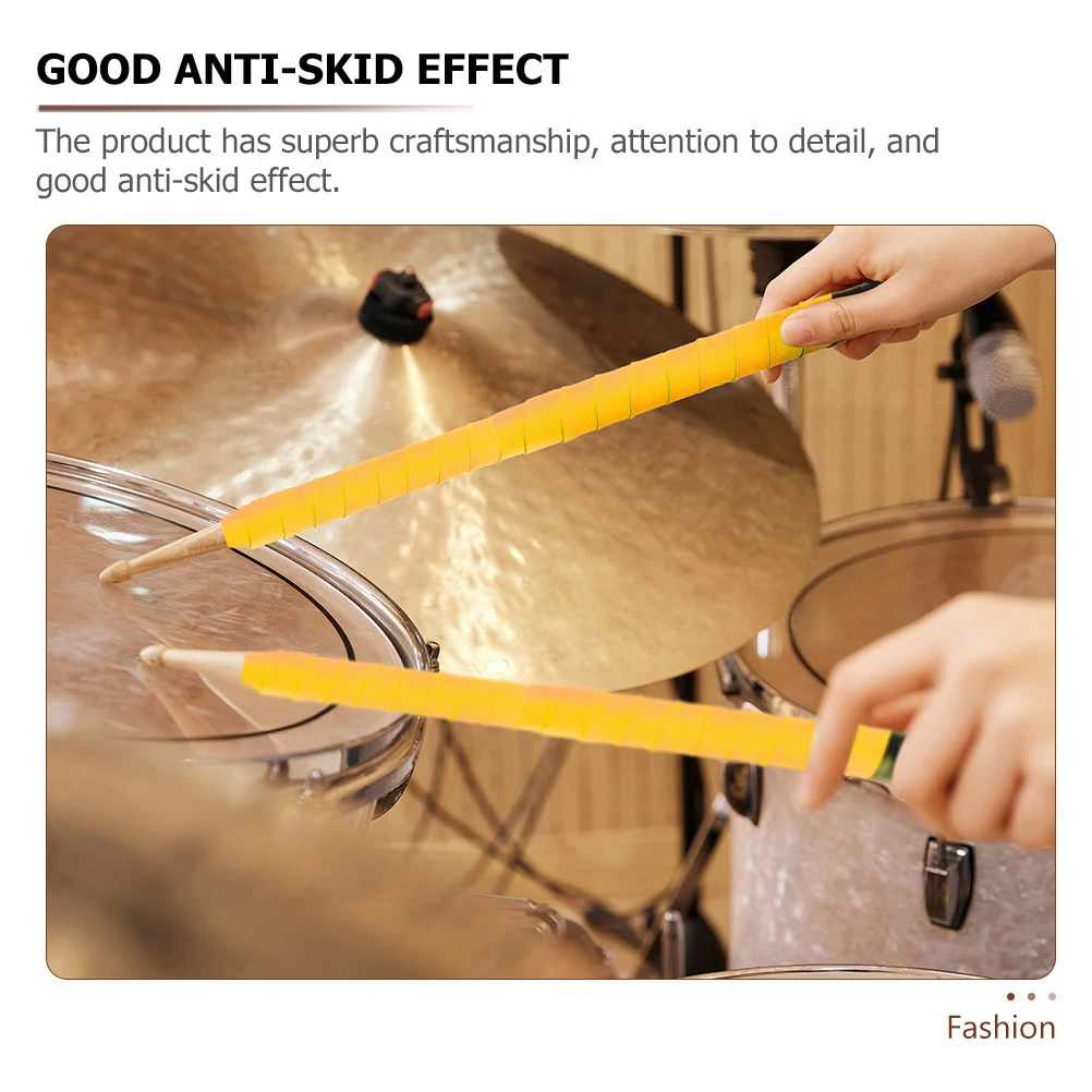 

4 Pcs Drumstick Anti-slip Belt Sweat-absorbent Tape Anti-sweat for Drumming Shake-proof Water Viscous Pu Wrapping