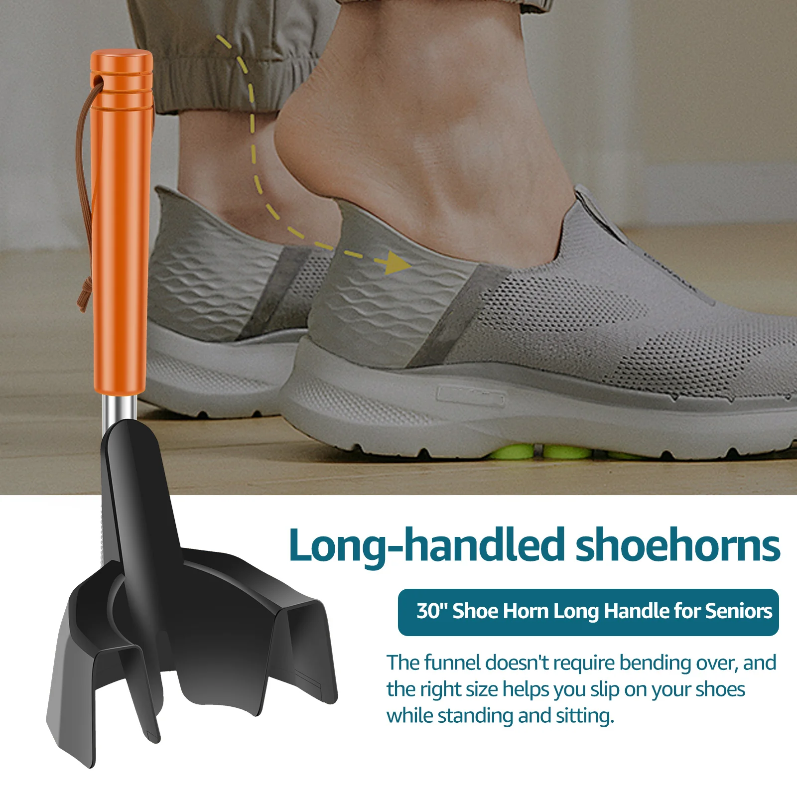 Portable Shoe Horn Adjustable Telescopic Shoehorn Durable Shoe Lifter Without Bending Over Shoe Horn For Seniors Pregnant Women